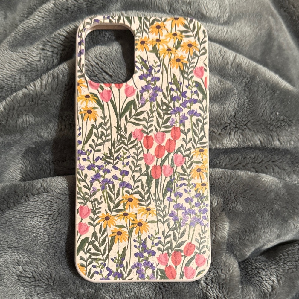 Elegant Floral iPhone 16 plus Case - Pink, Yellow, Purple